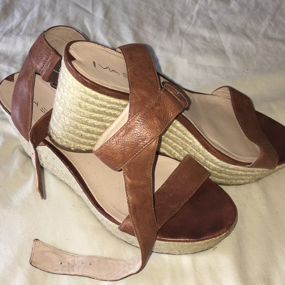 Vía Spiga wedge brown sandal 9.5 gently used